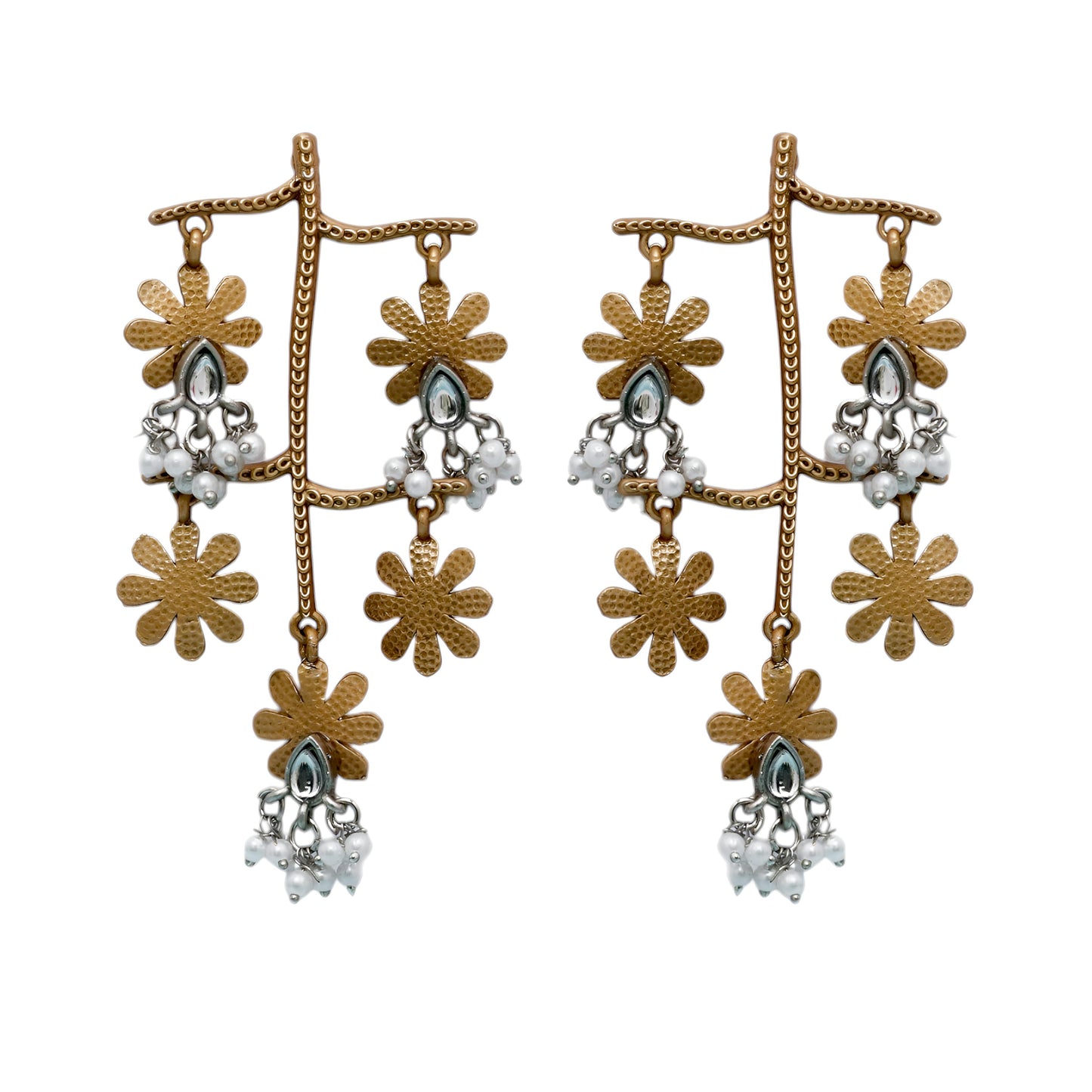 Beautiful Ethnic Antique Gold Finish Danglers