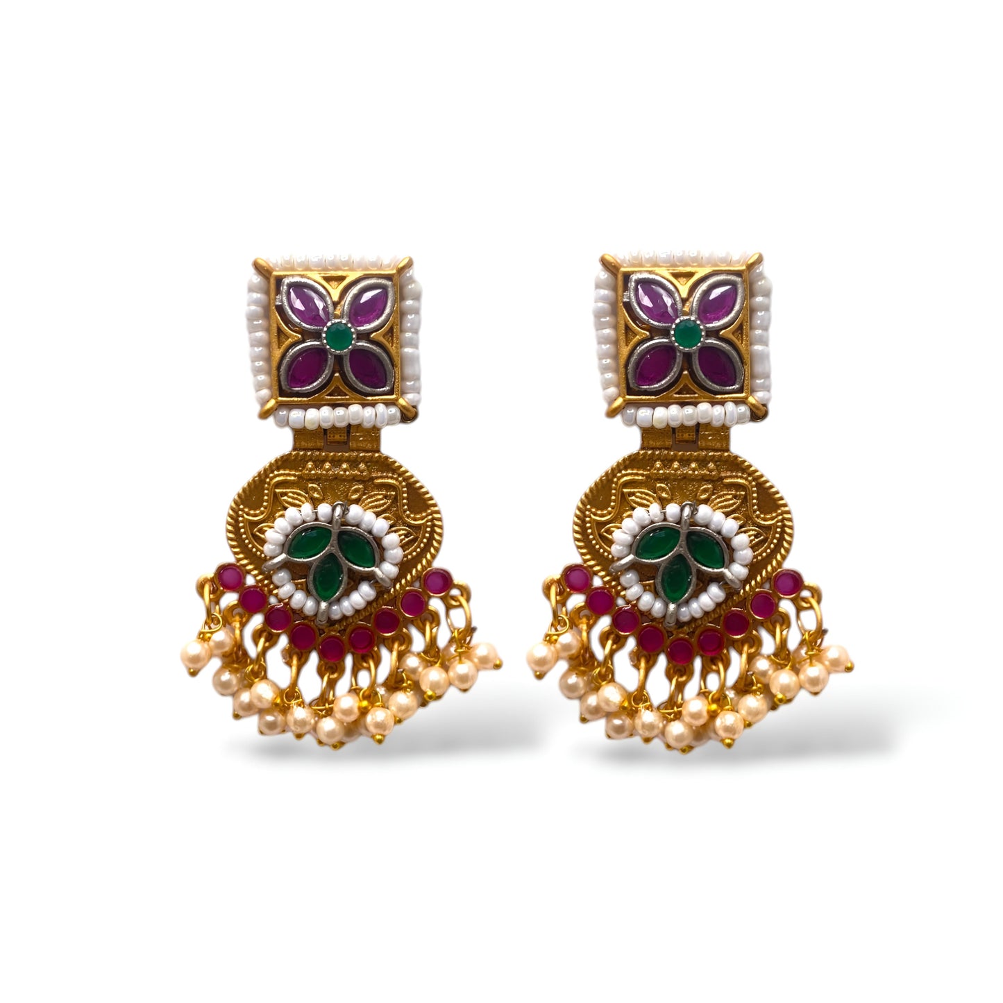 Beautiful Gold Toned Danglers with Eye Catching
