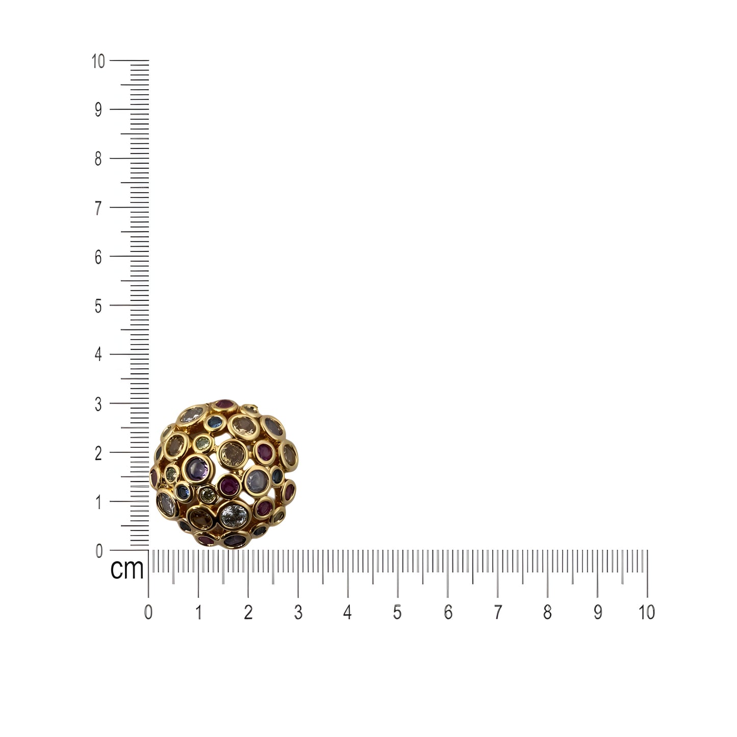 Vibrant Round Stone Chain Pendant