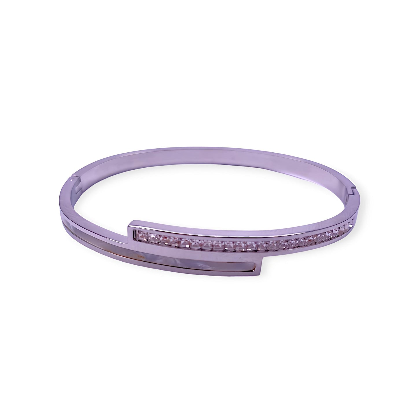 White Gold Cubic Zirconia Bracelet for Girls and Women