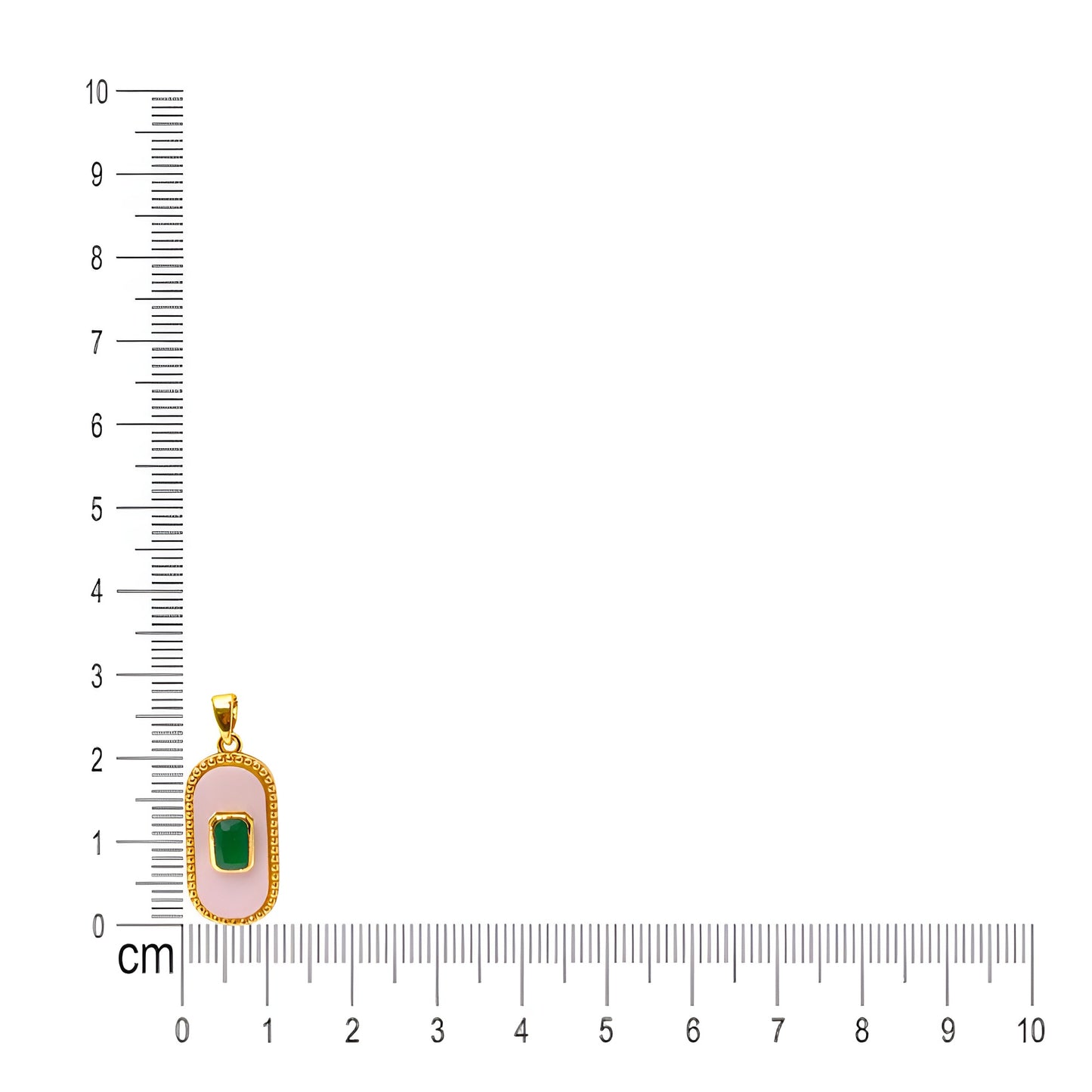 Handcrafted Green Stone Women’s Chain Pendant