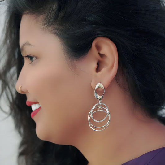 Stylish Danglers with cubic zirconia Stones