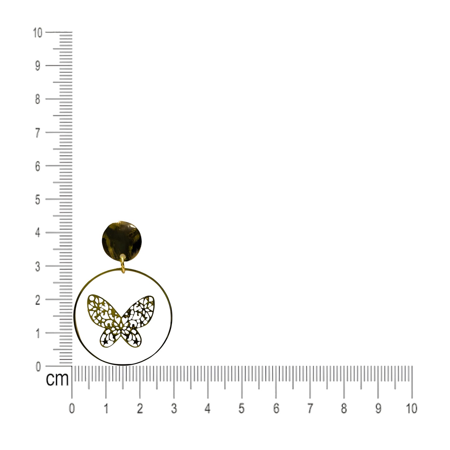 Butterfly Resin Gold Plated Dangler Earrings