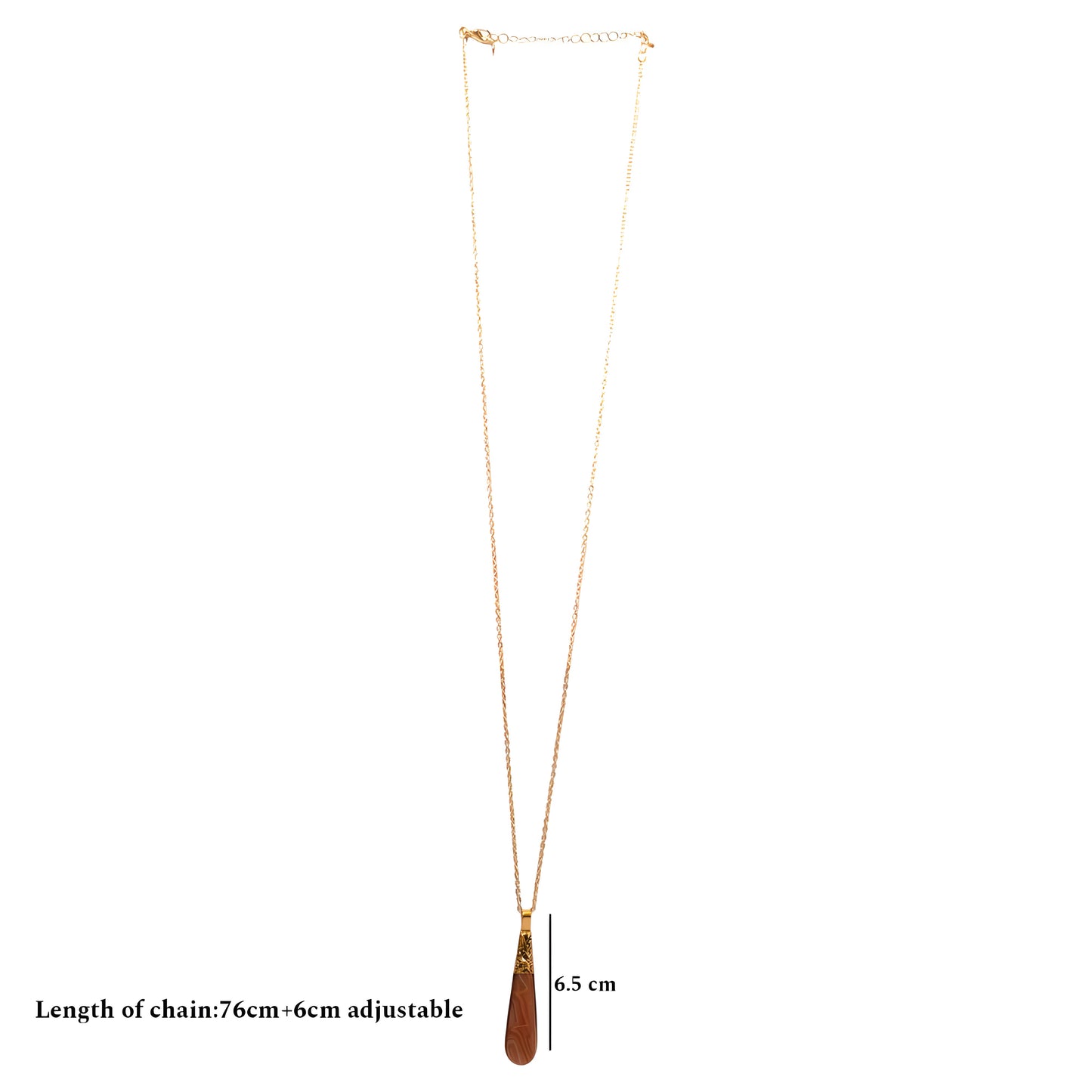 Brown Smokey Stone Pendant Set