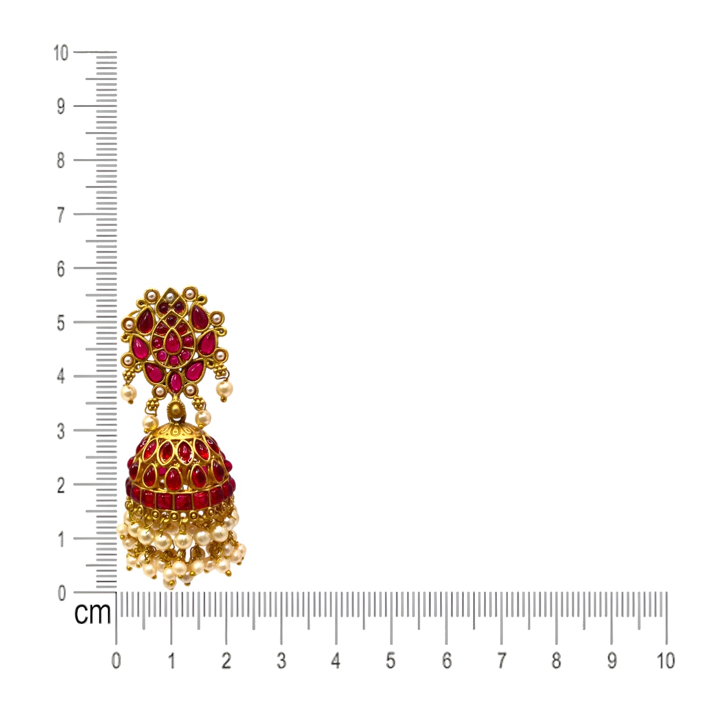 Beautiful Golden Anique Finish Jhumki