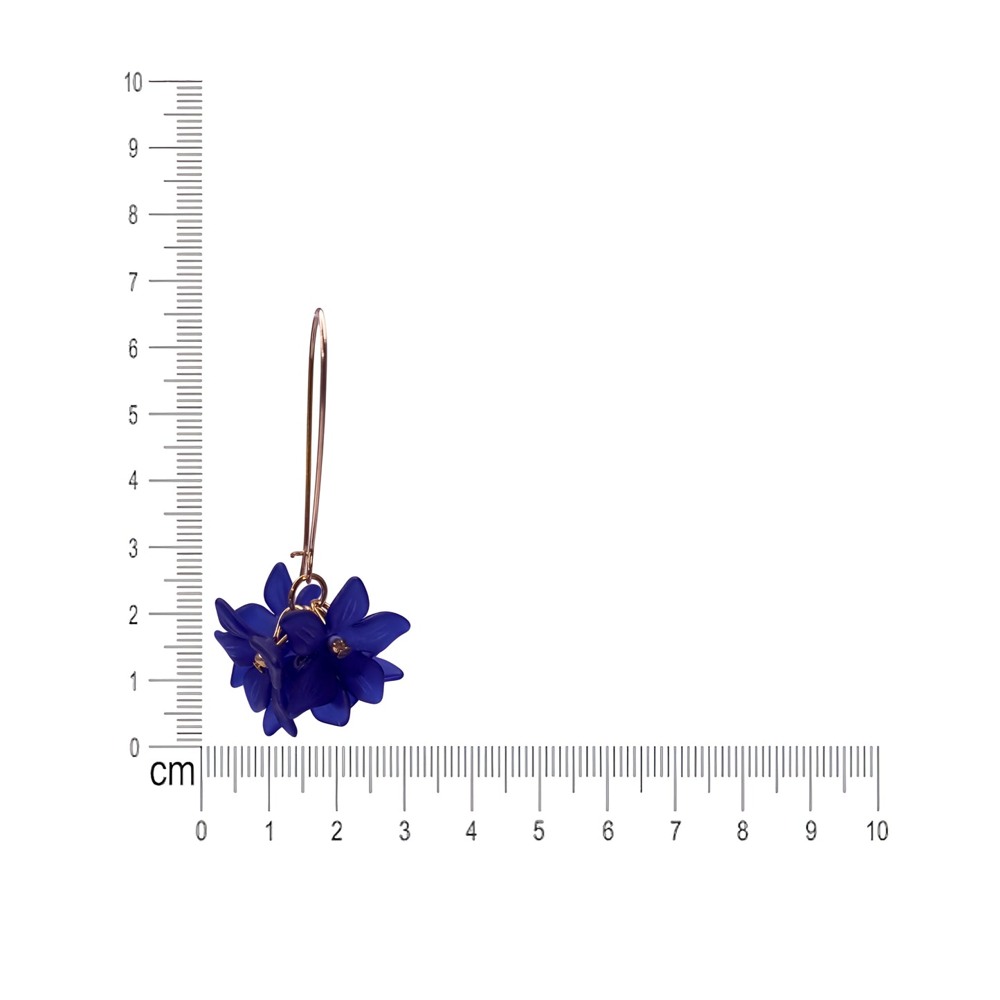 Blue Floral Drop Earrings