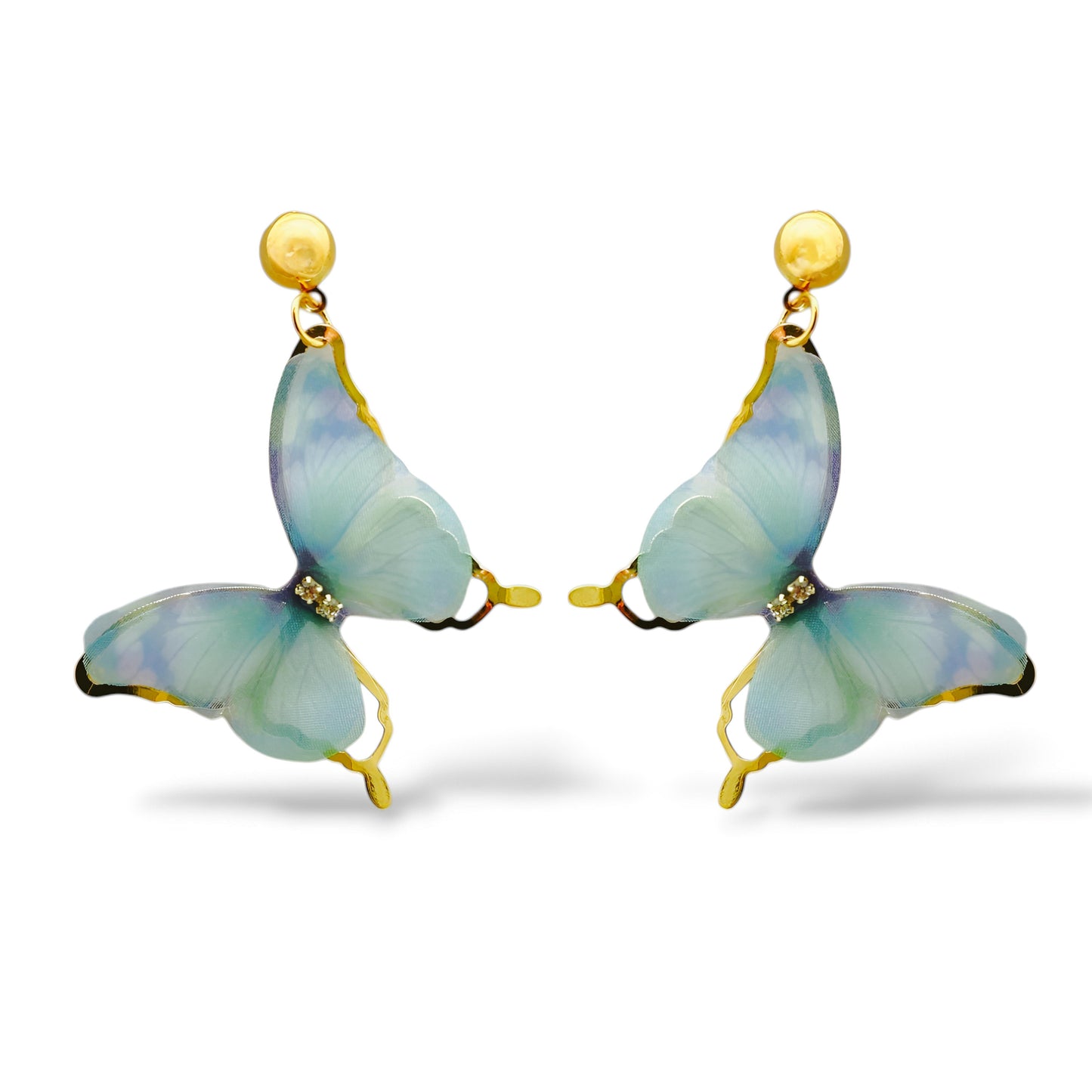 Danglers with Silk Organza Butterfly BY VATIYAANA