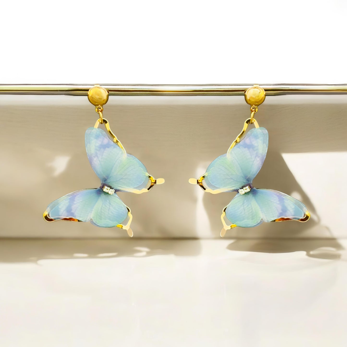 Danglers with Silk Organza Butterfly BY VATIYAANA