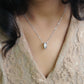 Silver Plated Donut Chain Pendant with CZ