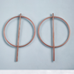 Golden Round Geometric Earrings