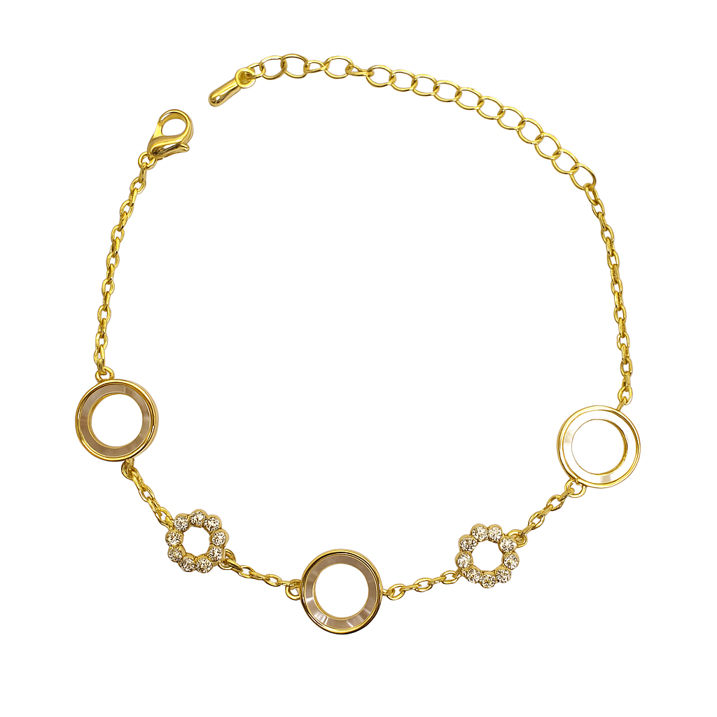 Gold Plated Circles of Love Bracelets