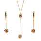Unique Pendant Set with Golden Look Ball
