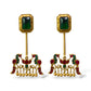 Beautiful Antique Gold Finish Peacock Design Danglers