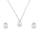 Beautiful Drop Single AD Solitaire Chain Pendant Set with Studs