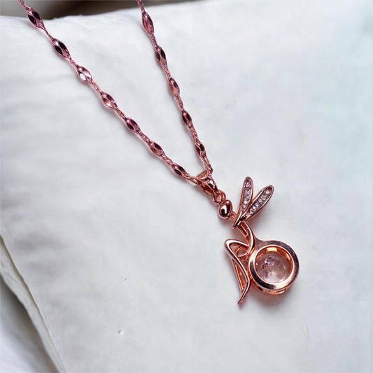 Beautiful Angel Fairy on Earth With Dancing Stone Pendant