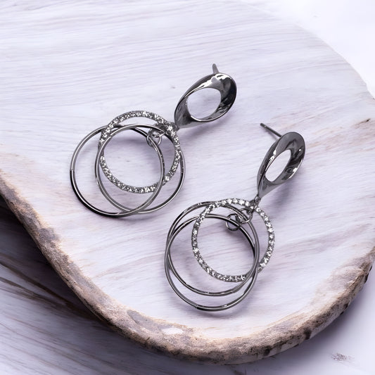 Stylish Danglers with cubic zirconia Stones