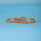 Single Line Gold Plated Bangles with Stones