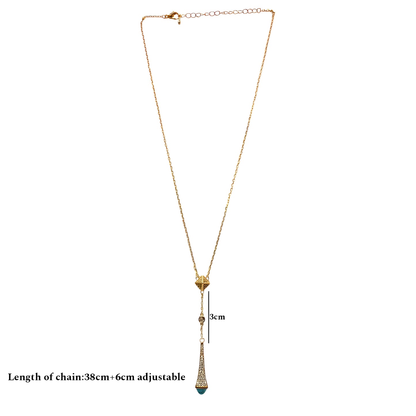 Turquoise Teardrop Pendant Set with Stones