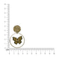 Beautiful Golden Resin Butterfly Danglers