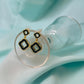 Beautiful Golden & Black Clover Design Danglers