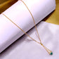 Chain Pendant with Green Ceramic Stone