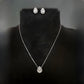 Beautiful Drop Single AD Solitaire Chain Pendant Set with Studs