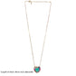 Heart Shaped Pendant Set with Aqua Colour