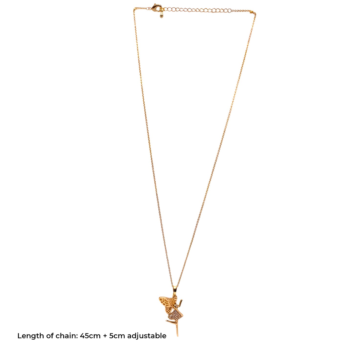 Beautiful Golden Fairy Chain Pendant with CZ