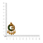 Beautiful Golden Antique Oxidised Round Peacock Design Earrings