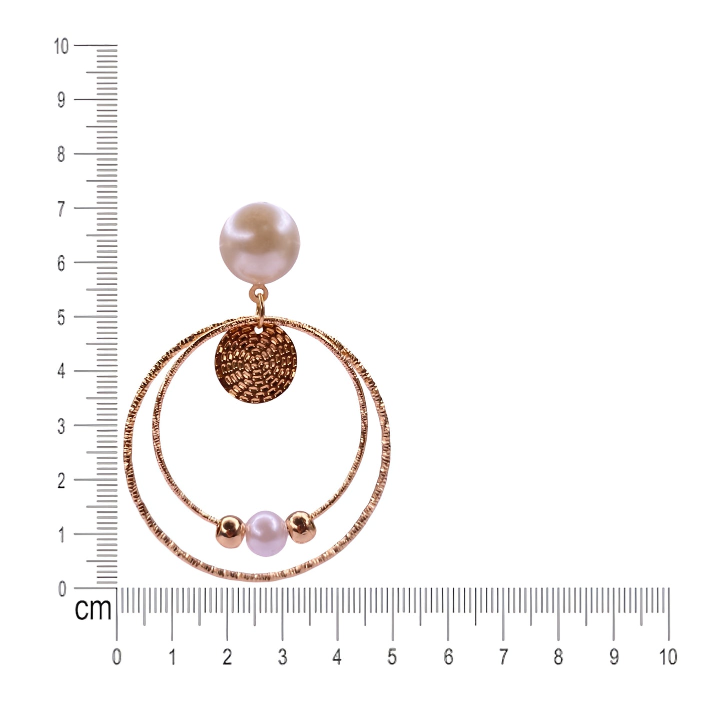 Gold Plated Hoops with Pearls
