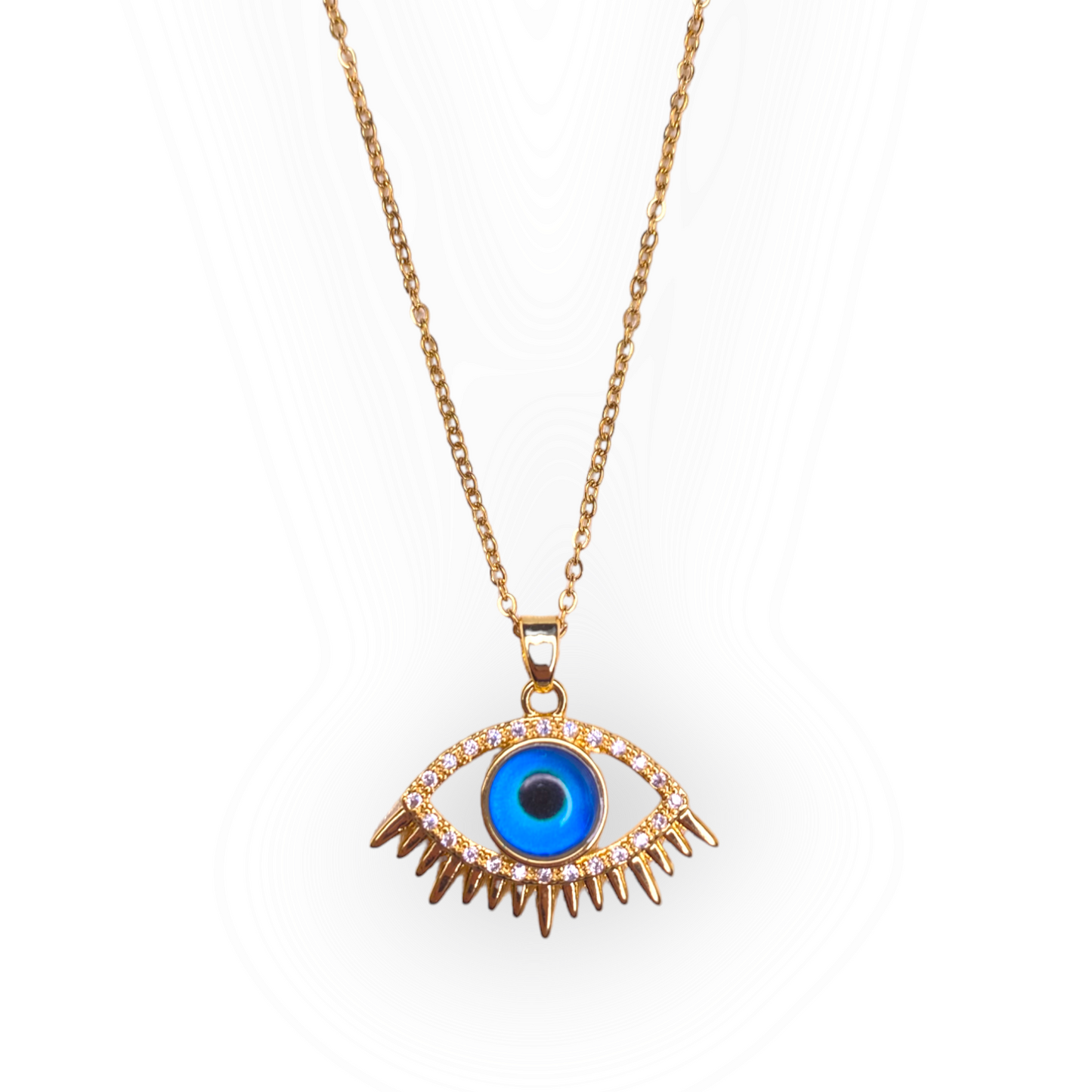 Gold-Plated Evil Eye Pendant